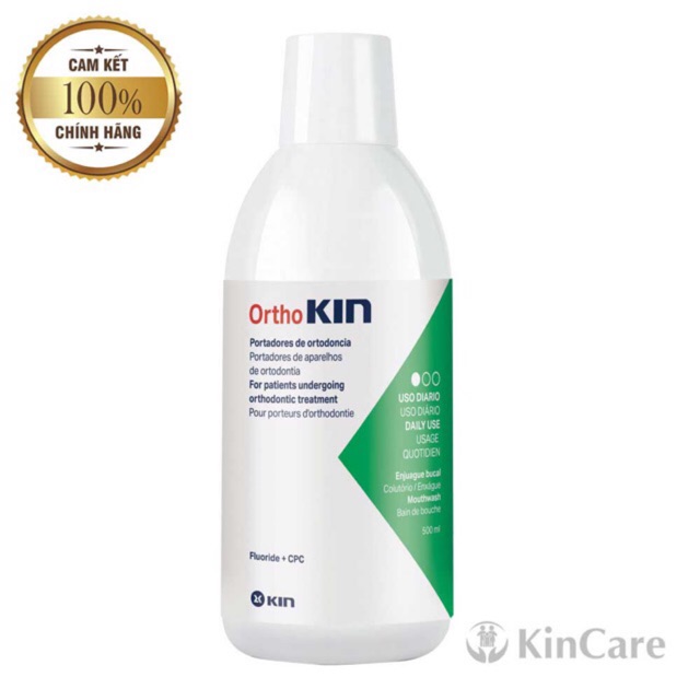 Nước Súc Miệng Orthokin Ortho Kin cho răng niềng 500ml