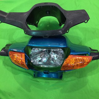 Bộ ốp đầu xe Wave 110, Wave Thái đời 1997 -2006 màu Xanh Ngọc đầy đủ ốp đầu, gáy đen, pha đèn và xi nhan