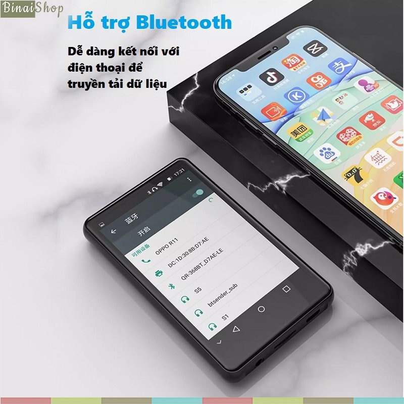 Ruizu H6 - Máy Nghe Nhạc Cảm Ứng Hệ Điều Hành Android 5.1, Kết Nối Bluetooth Wifi, Loa Ngoài