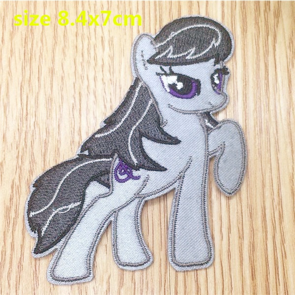 My little pony series Miếng Dán Vải Thêu Tay Màu Tím yuejiaer Mềm Mại hiếm Thêu Huy Hiệu Quần Áo Có Thể Ủi Được diy Trang Trí Điện Thoại Khách Sạn