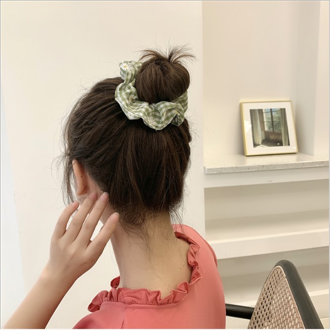 cột tóc vải scrunchies buộc tóc vải hoa nhỏ loại đẹp hot trend PK25