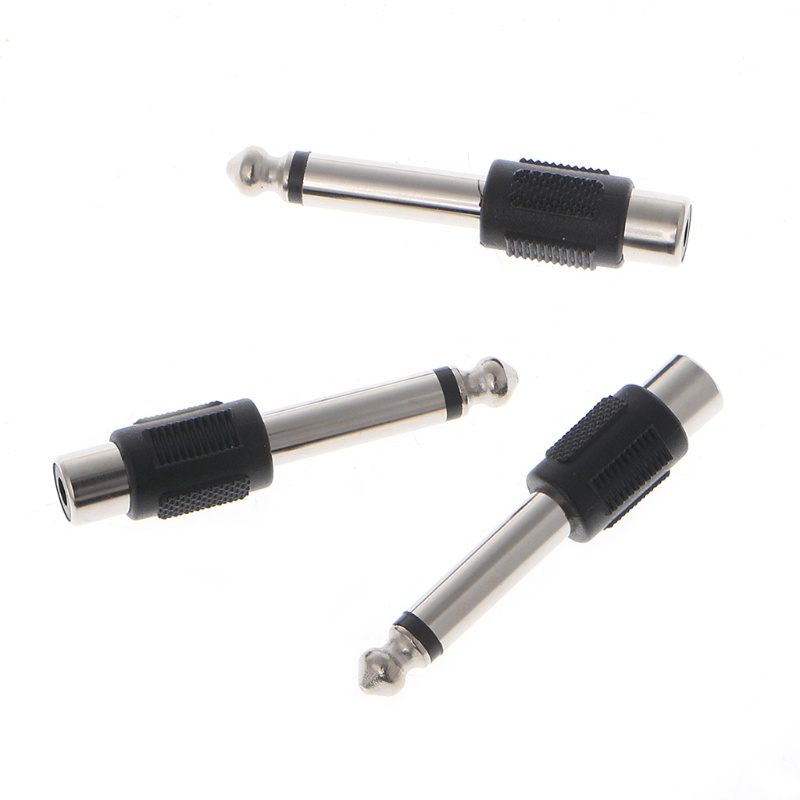 Set 10 Đầu Nối Chuyển Đổi RCA Female Sang 6.35mm 1 / 4 &quot;Male Mono