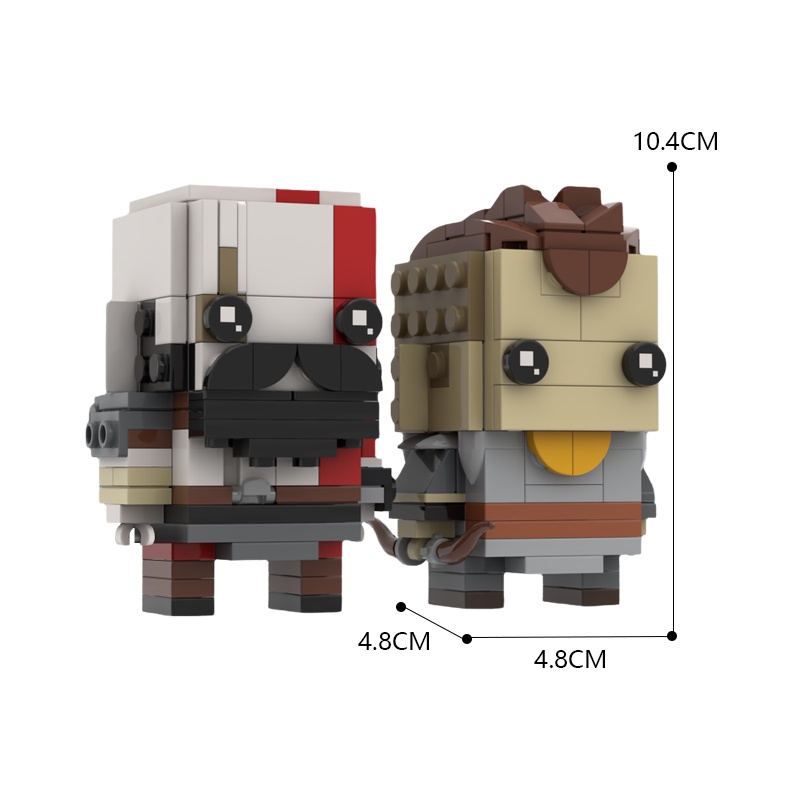 Bộ Đồ Chơi Lắp Ráp MOC-75471 Kratos Atreus Brickheadz 269 Mảnh Ghép Hình