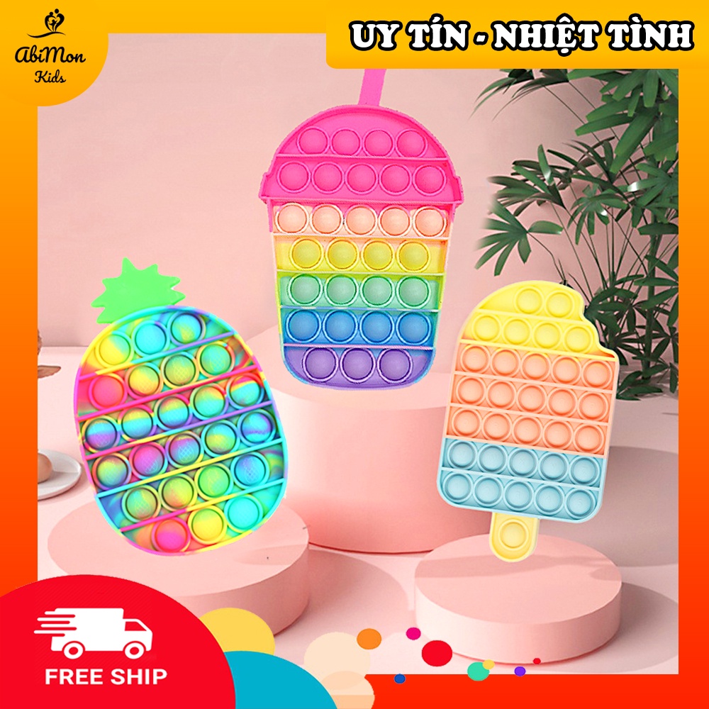 Đồ Chơi Pop It - Bóp Bong Bóng (Giải Trí, Giảm Stress) ☘️ Montessori cao cấp ✨ Đồ chơi Giáo Dục - An toàn - Thông minh