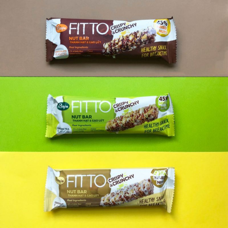 Thanh năng lượng gạo lứt hạnh nhân FITTO - BÁNH NGŨ CỐC ĂN SÁNG