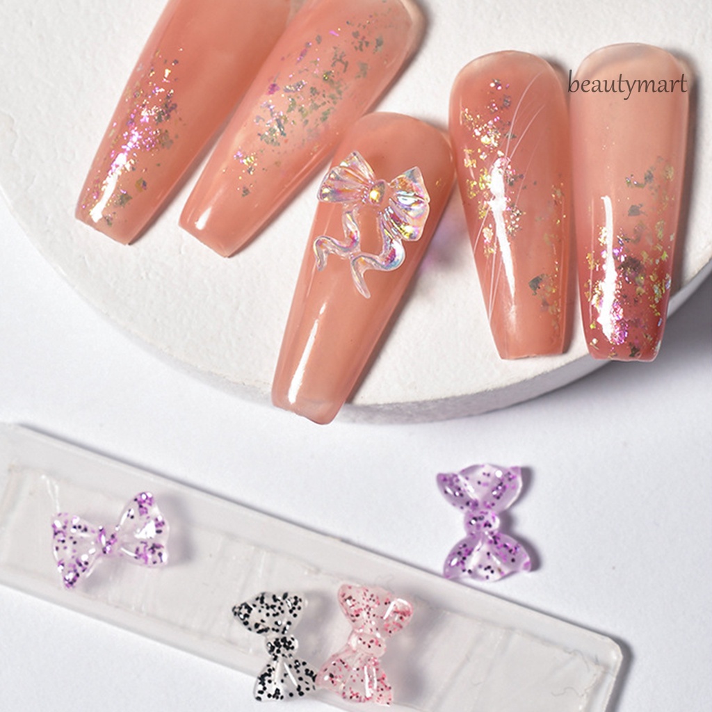 [Hàng mới về] Set 50 nơ đính đá 3D trang trí móng diy