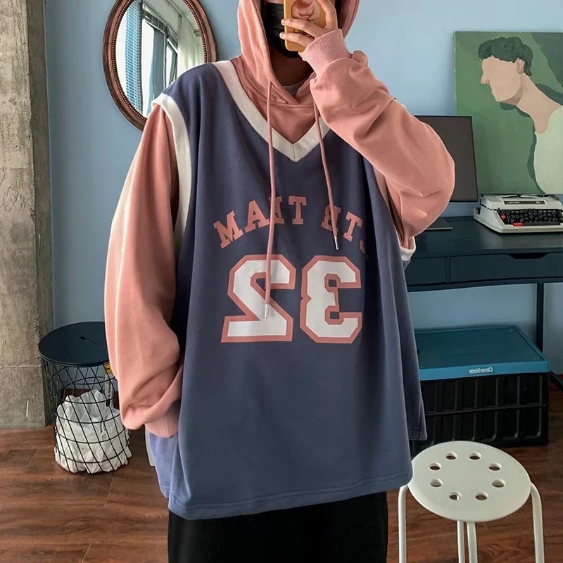 Áo hoodie dáng rộng thời trang thu đông cho các cặp đôi