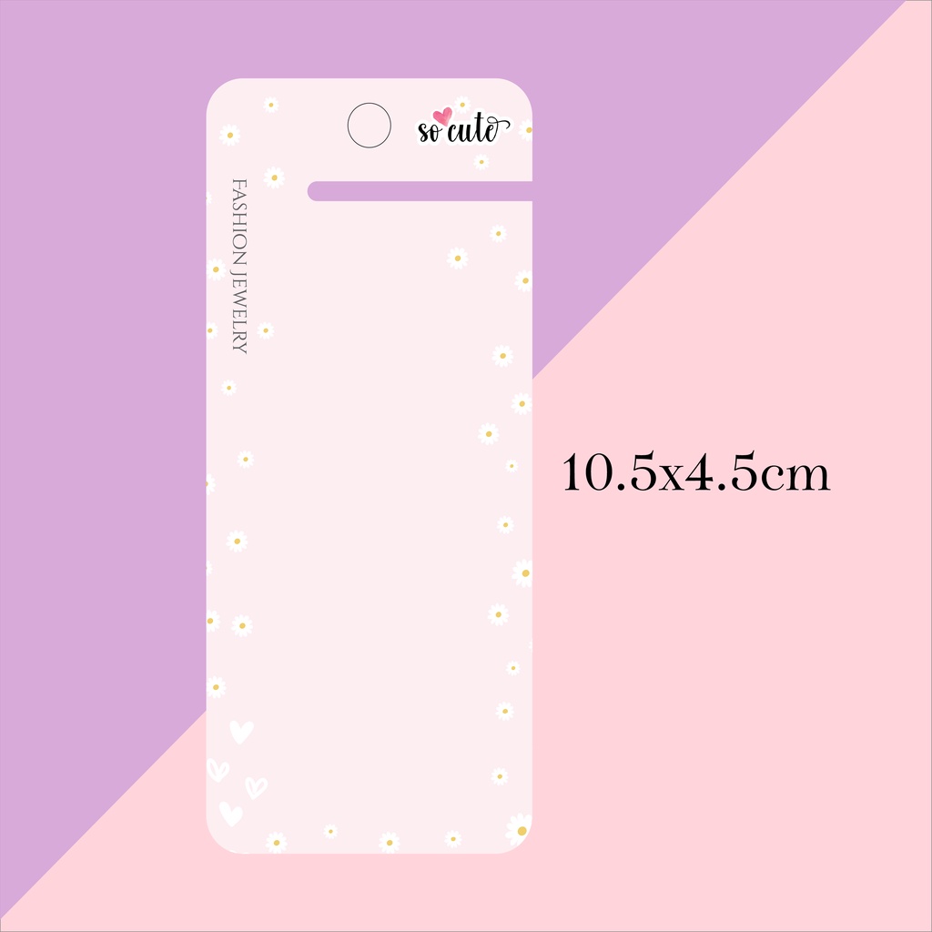 10 Bìa treo lắc tay, tag treo lắc tay, lắc chân, size 10.5x4.5cm