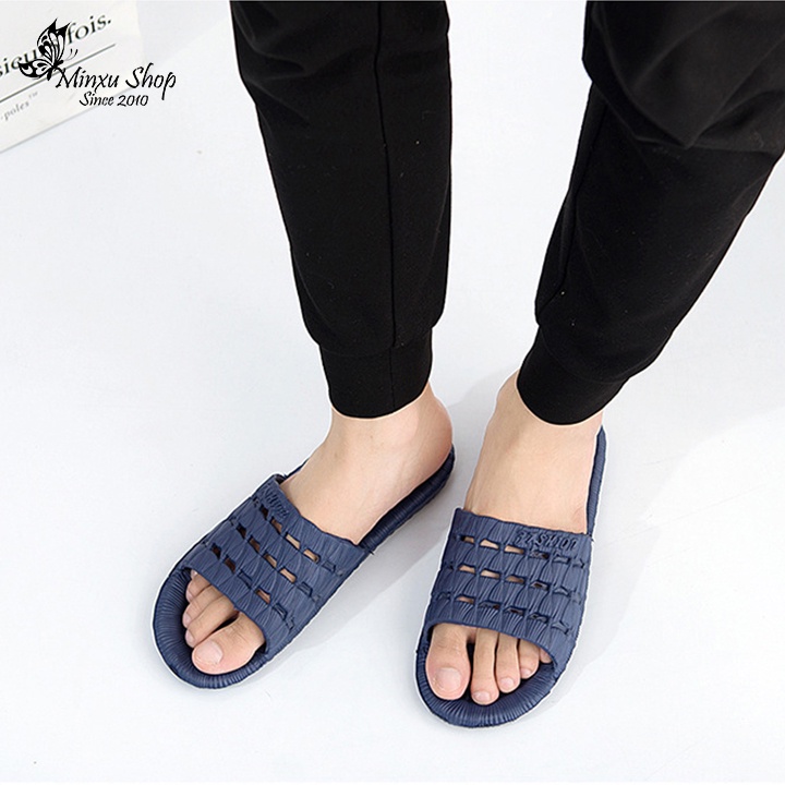 Dép lê xốp đi trong nhà tắm, dép lỗ văn phòng, khách sạn 4 mùa siêu nhẹ, nguyên khối,chống trơn trượt Minxu shop DEP02