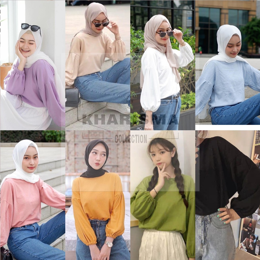 (Kc) Lucy Top Blouse | Quần Áo Nữ | Áo Sơ Mi Tay Dài Kiểu Hàn Quốc Thiết Kế Trẻ Trung Cho Nữ