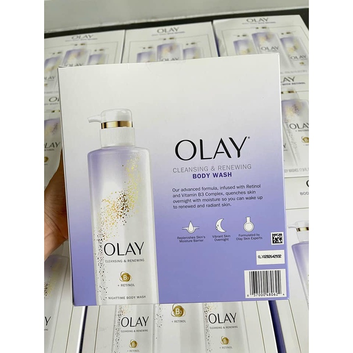 SET HỘP 3 CHAI SỮA TẮM SÁNG DA, CHỐNG LÃO HÓA OLAY RETINOL BODY WASH 530ML/CHAI HÀNG MỸ CHÍNH HÃNG - 10056