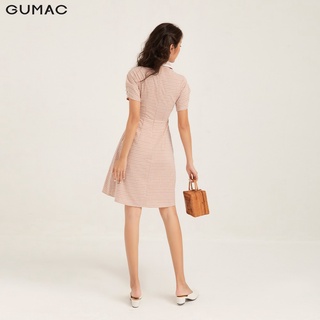 Đầm nữ ôm GUMAC sọc caro basic, đủ size DB187