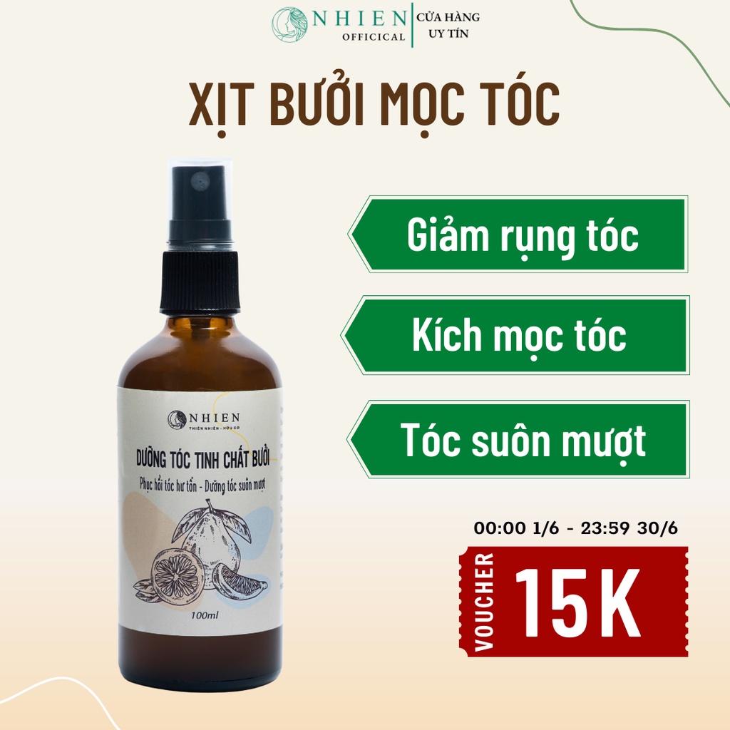 Xịt bưởi mọc tóc, giảm rụng tóc, kích mọc tóc hiệu quả sau 4 tuần