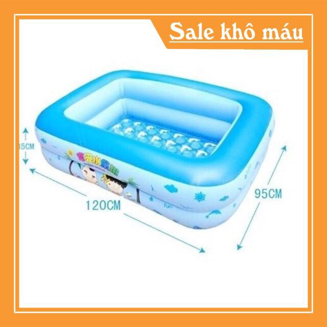 [FreeShip – Sale khô máu] BỂ BƠI PHAO BƠI CHỮ NHẬT 2 TẦNG 1,2M (DEAL CHUẨN)