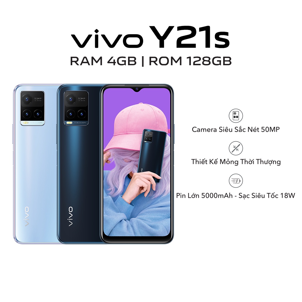 Điện thoại Vivo Y21s 4GB + 128GB - Hàng chính hãng