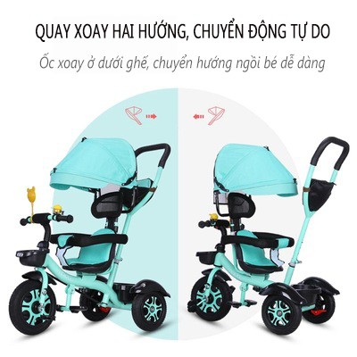 Xe đẩy cho bé,xe đẩy 3 bánh dành cho trẻ 1-6 tuổi Xe đạp có ô che nắng dành cho trẻ nhỏ