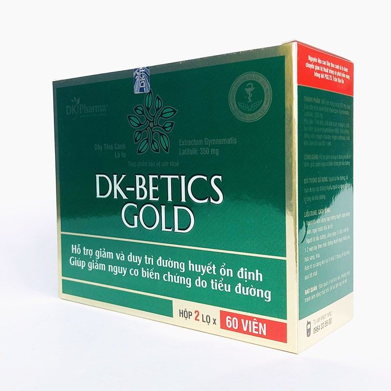 DK-BETICS 120 viên DK Betics Gold Hỗ trợ hạ và ổn định đường huyết dùng cho người tiểu đường