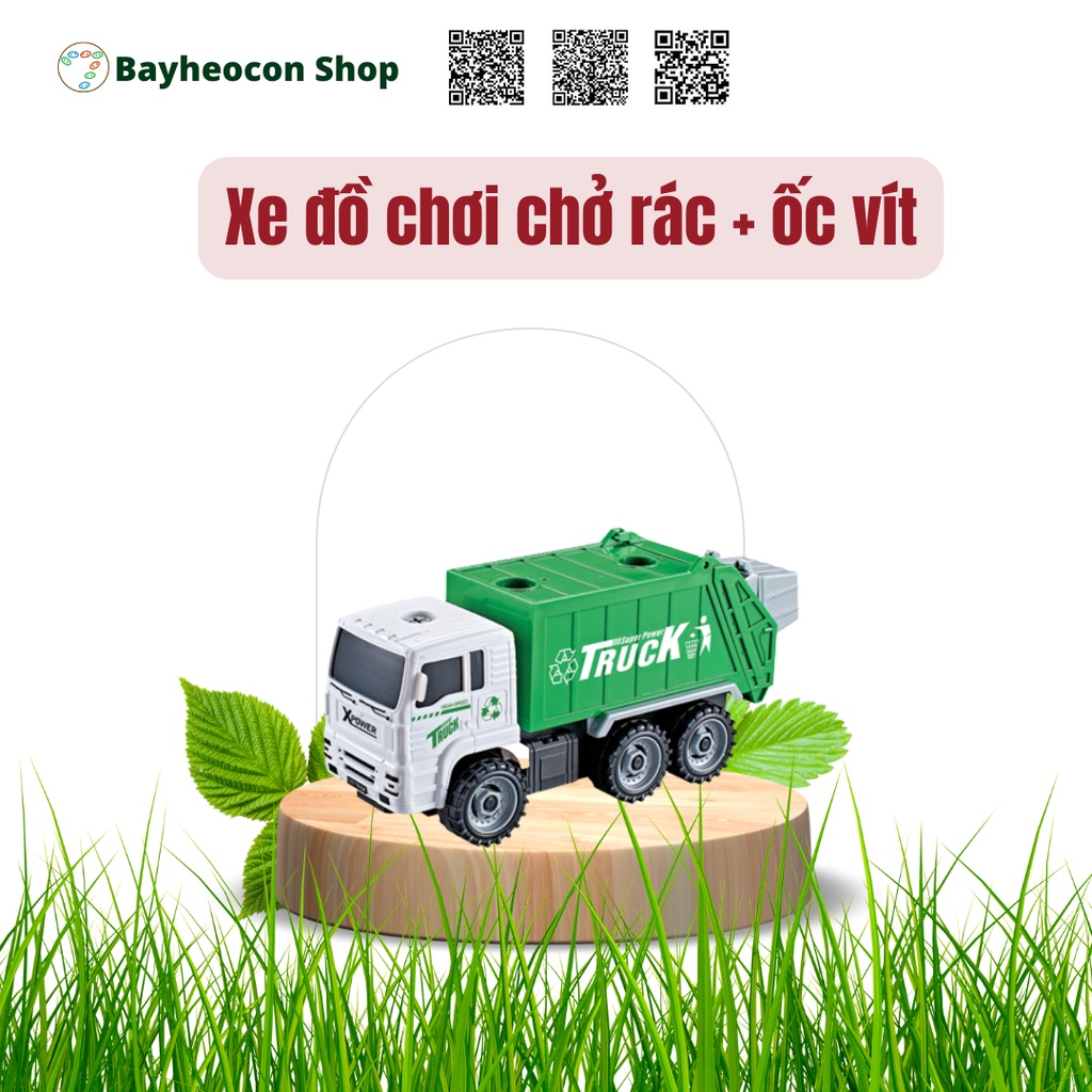Xe đồ rác chơi + ốc vít