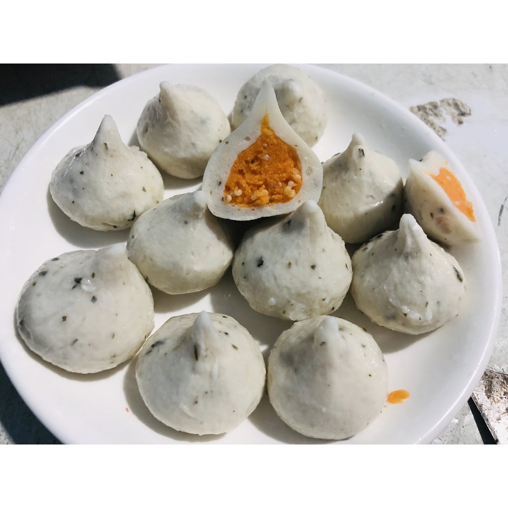 viên thả lẩu cá viên nhân trứng cá hồi gói 500g nhập khẩu Malaysia