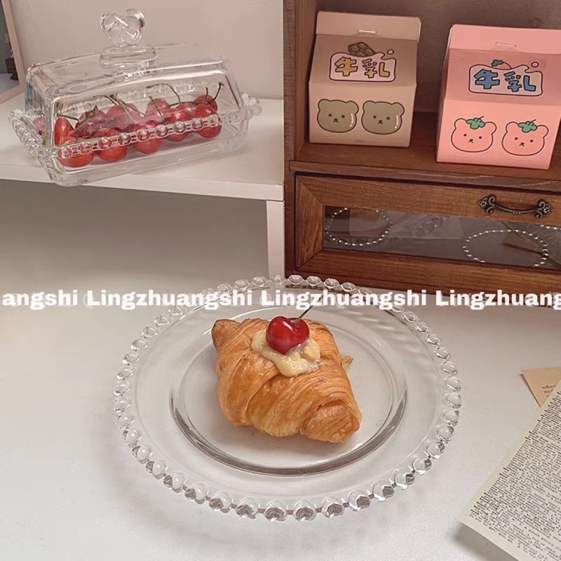 |Order| Dĩa, Khay, Lồng chụp thuỷ tinh chụp bánh gato trái cây