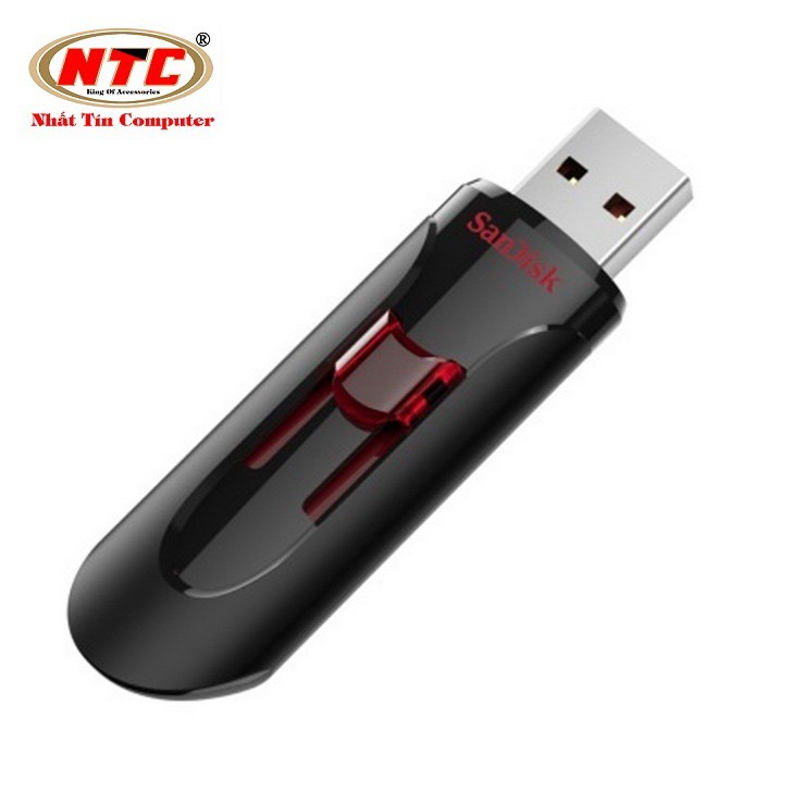 USB 3.0 SanDisk Cruzer Glide CZ600 16GB / 32GB / 64GB / 128GB 100MB/s (Đen) - Hàng chính hãng