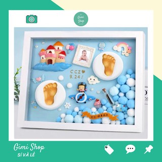 [HÀNG CÓ SẴN + TÚI ĐỰNG + HỘP QUÀ ]Bộ Khung Ảnh In Dấu Chân Tay Bé 👣👐🏻TẶNG KÈM IN ẢNH CHO BÉ