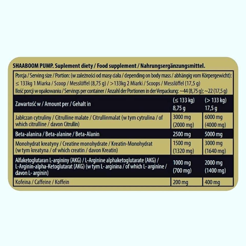 SHAABOOM PUMP - TĂNG SỨC MẠNH THÀNH PHẦN KHỦNG - HÃNG KEVIN LERVONE - CHÍNH HÃNG CÔNG TY MUSCLE NUTRITION