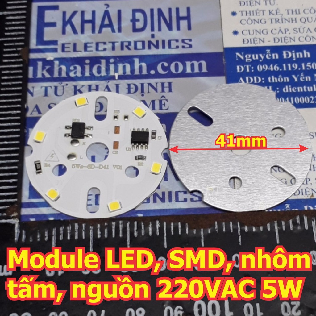 Module LED, chip led SMD dán trên mặt nhôm nguồn 220VAC 5W màu trắng/ vàng kde5694