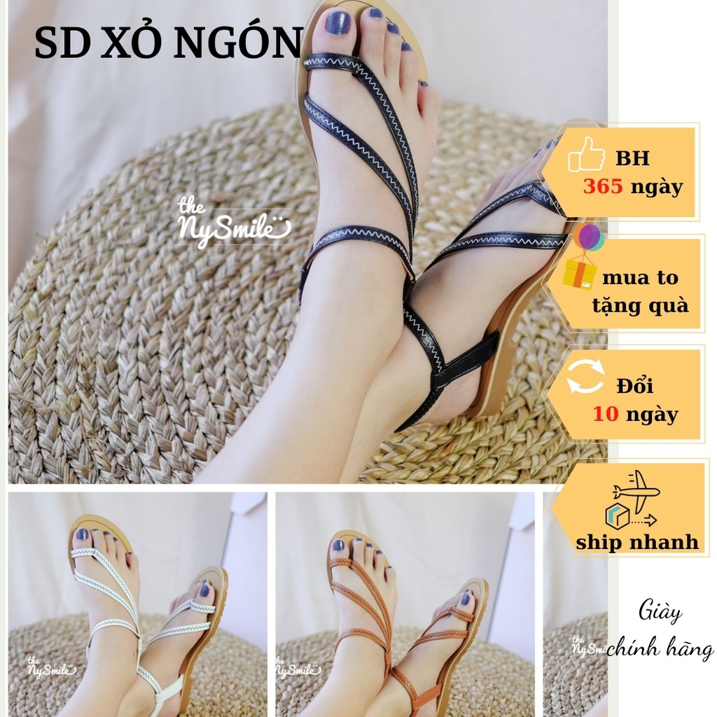 Giày sandal xỏ ngón quai viền ziczac - THENYSMILE - DETA