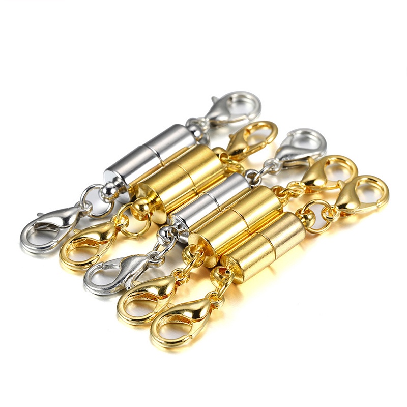 Set 5 / 6 Móc Nối Vòng Tay / Vòng cổ Nam Châm Màu Vàng / Bạc DIY