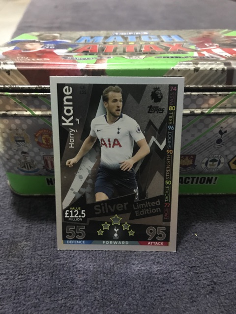 Thẻ Match Attax Limited cầu thủ siêu sao Harry Kane Premier league mùa 18/19