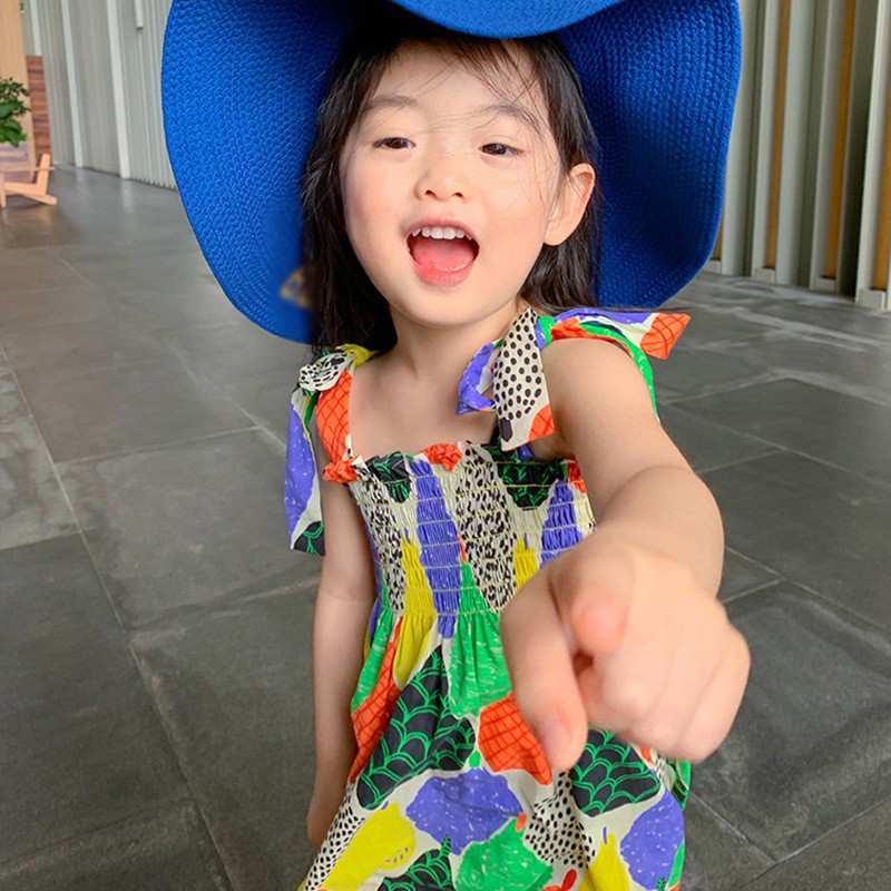 Đầm Yếm Màu Sắc Xinh Xắn Thời Trang Mùa Hè Cho Bé Gái