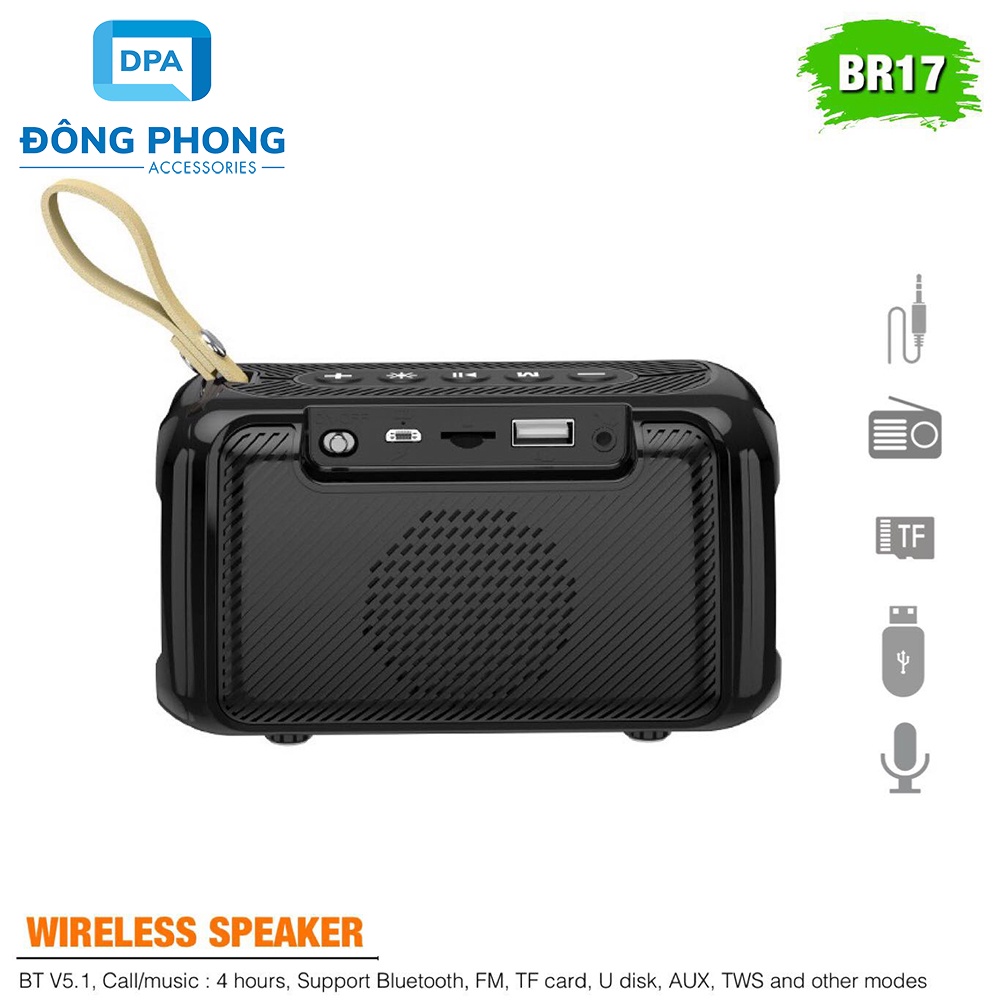 Loa Bluetooth Mini V5.1 Borofone BR17 Chính Hãng