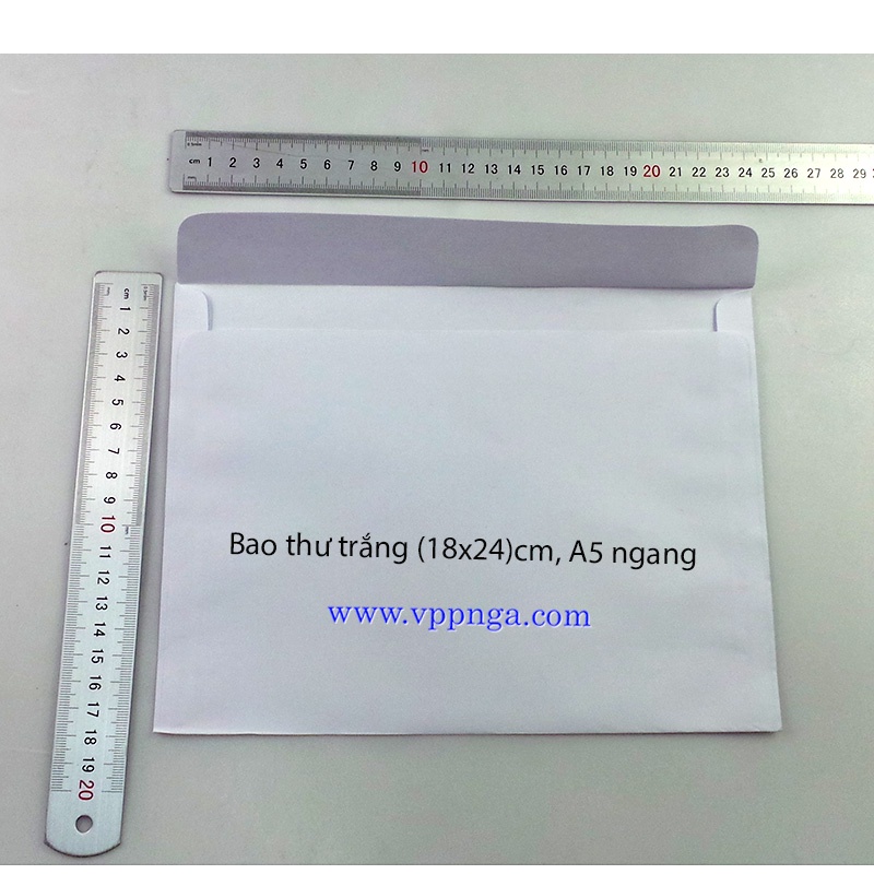 Bao thư, bì thư trắng A5 Ngang cm,