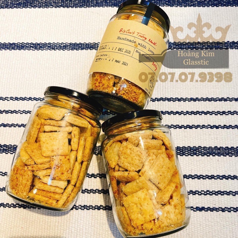 COMBO 10 LỌ THUỶ TINH TRỤ TRƠN NẮP THIẾC 380ml