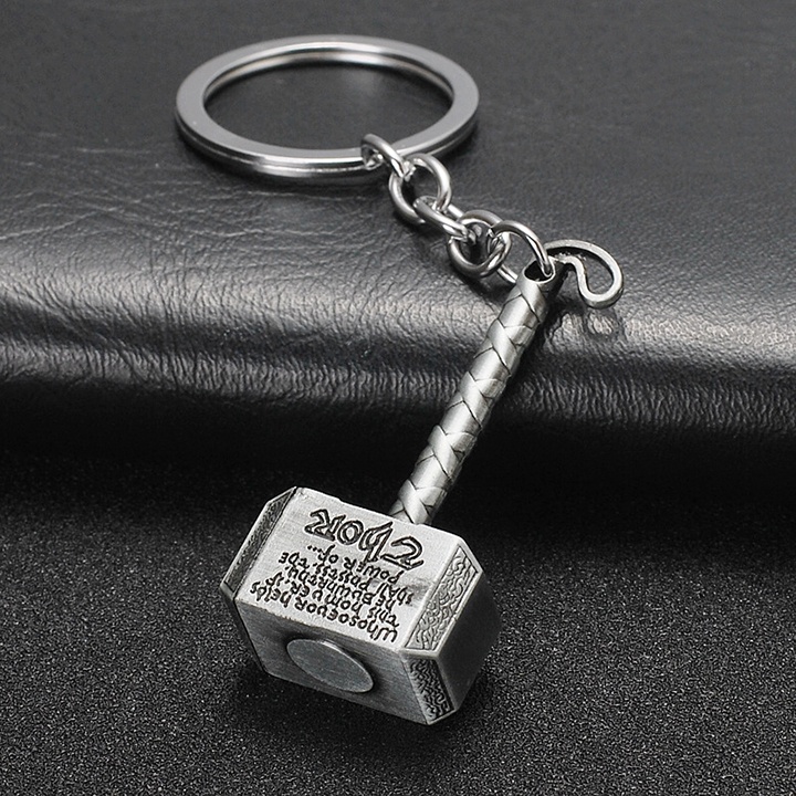 Móc Khóa Búa Thor. Móc Treo Chìa Khóa Avengers Loại 8cm. Chất Liệu Hợp Kim Nhôm Cao Cấp