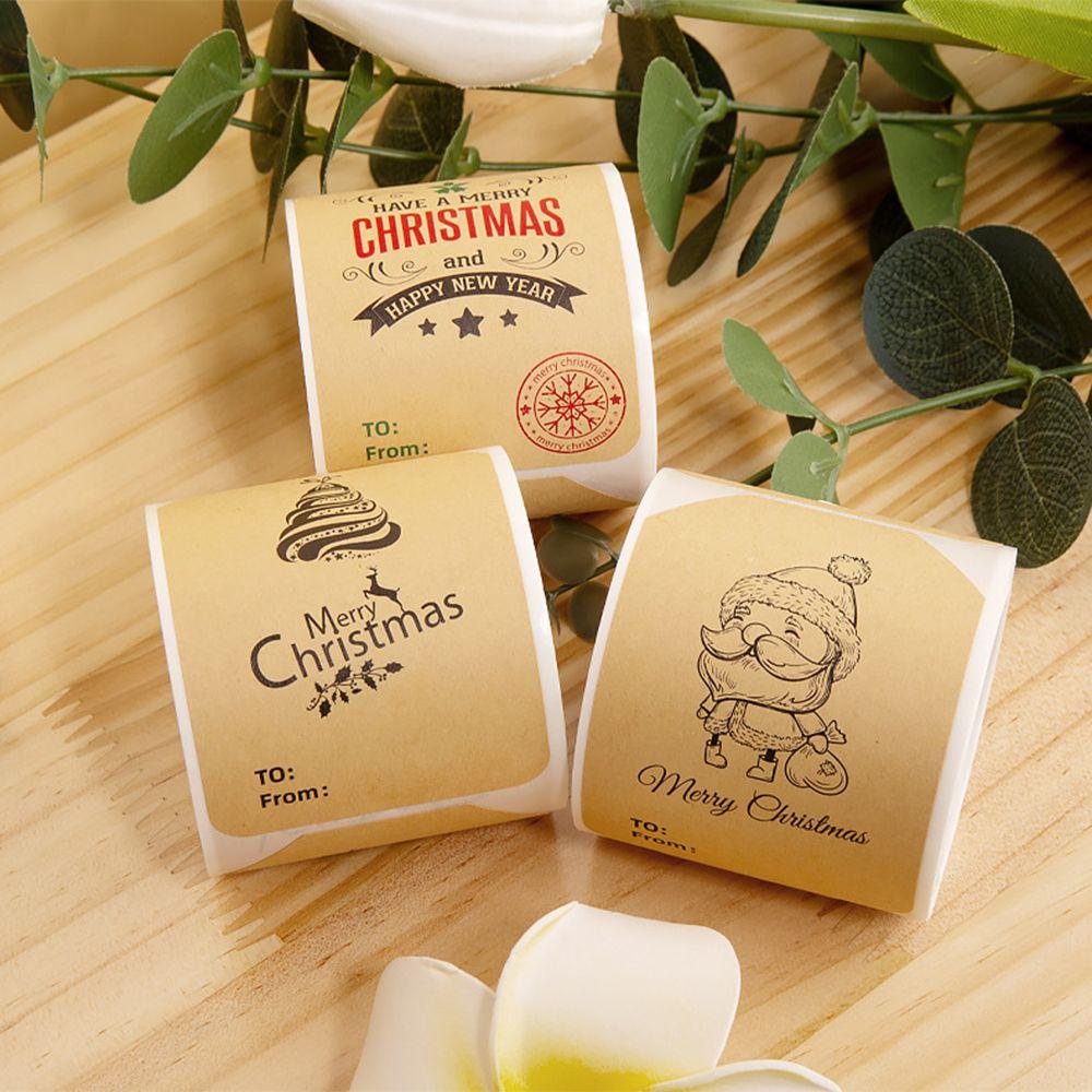 Bộ 1 100 Nhãn Dán Trang Trí Hộp Bánh Quy / Quà Thủ Công DIY