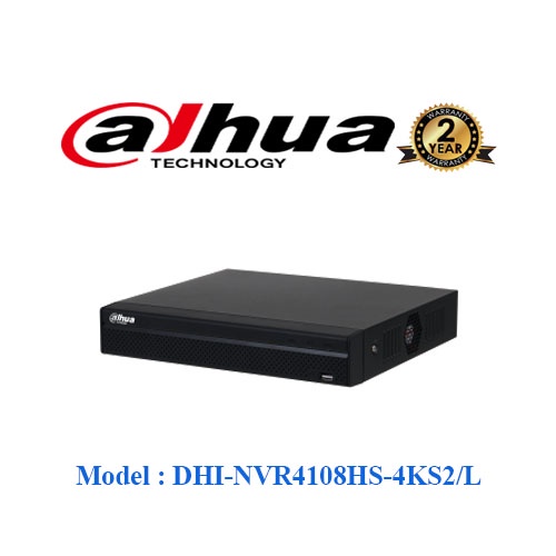 Đầu ghi camera IP 8 kênh Dahua DHI-NVR4108HS-4KS2/L 8MP 4K  Audio - hàng chính Hãng