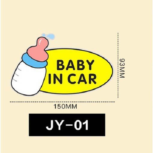 Tem BABI MAMA in car trang trí xe hơi ô tô chịu nước HÍT TỪ TÍNH BẢO VỆ SƠN XE