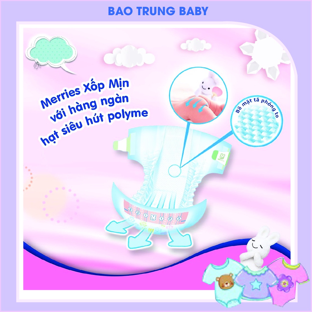 Tã Bỉm Merries Nội Địa Nhật, Dán/Quần Merries thêm miếng  Nb96/S88/M68/L58/M64/L50/Xl44/Xxl28