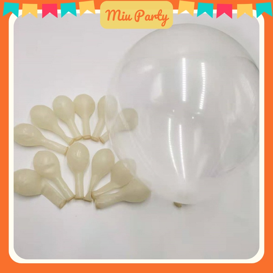 [12 inch] Bong Bóng Trong Suốt Đựng Kim Tuyến Lấp Lánh Trang Trí Tiệc Sinh Nhật, Tiệc Tùng - MiuParty