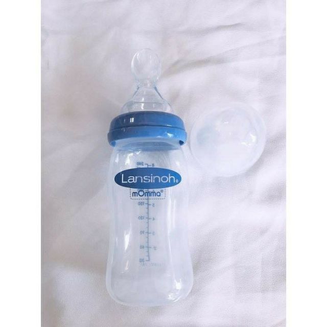 Núm thìa silicone mềm Pigeon cổ rộng - phụ kiện cho bình sữa Lansinoh , Toom 160ml / 240ml