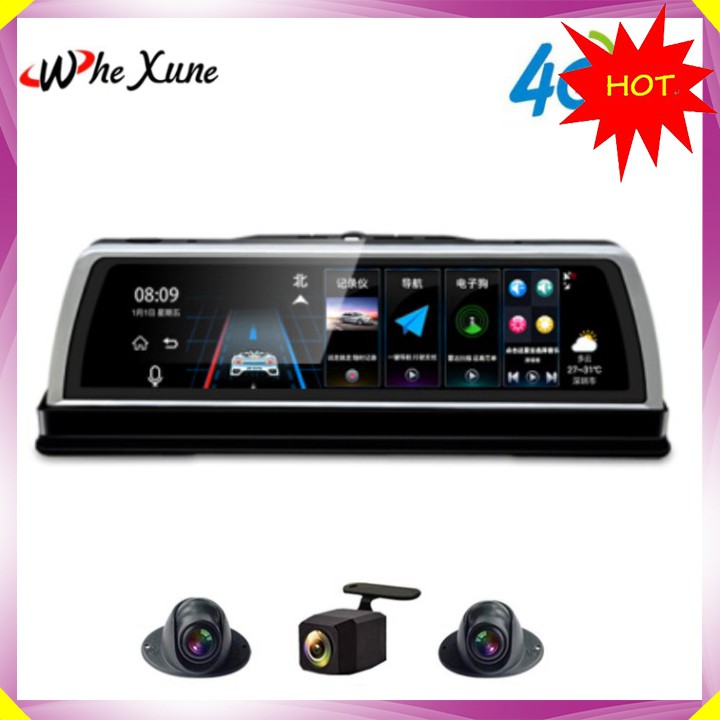 Bộ Camera hành trình đặt taplo ô tô cao cấp WHEXUNE tích hợp 4 camera, Android, Wifi GPS - Thương hiệu Phisung - Mã K600 | BigBuy360 - bigbuy360.vn