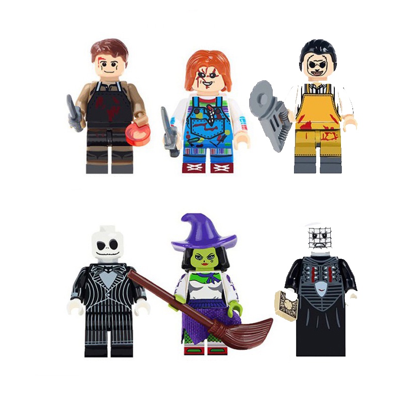 Bộ 6 nhân vật minifigures Horror Series WM6012-1