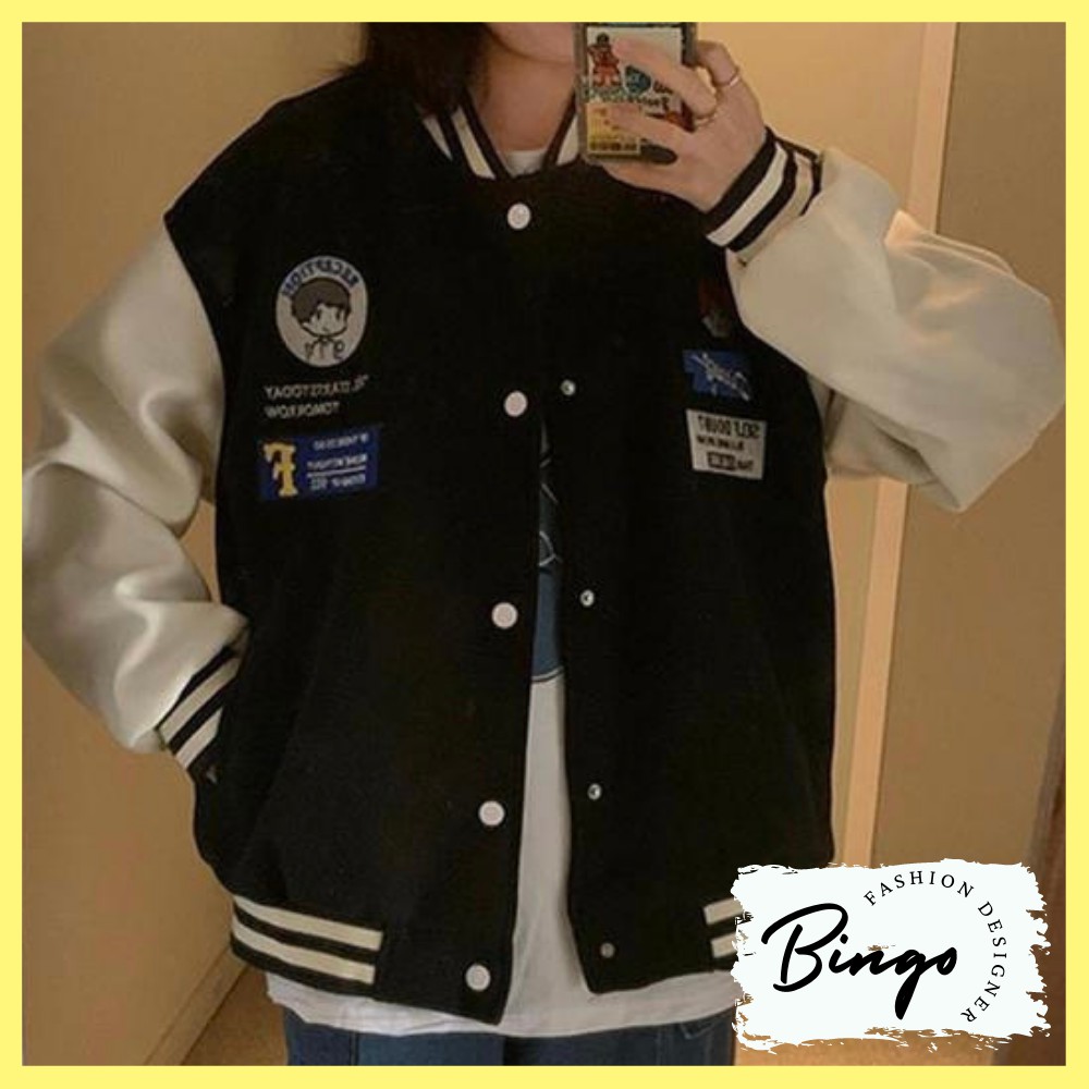 Áo Khoác Bomber Lót Nỉ Dày Cực Ấm - Áo Khoác Bóng Chày