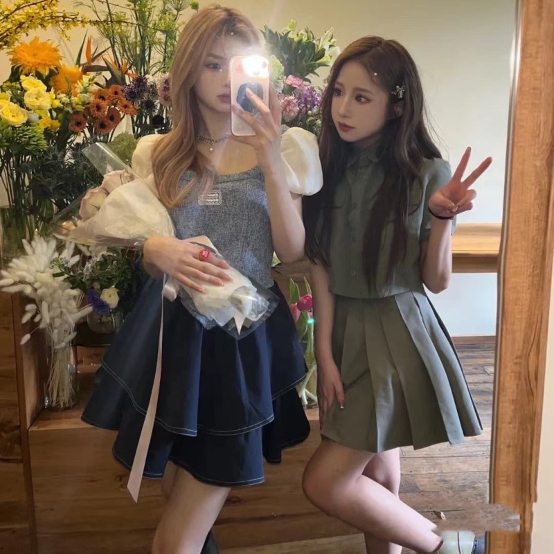 Đầm Tay Ngắn Cổ Vuông Thiết Kế Hợp Thời Trang Cho Nữ