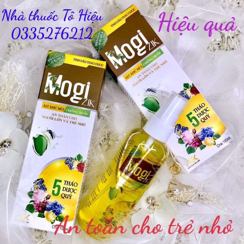 MOGI ZIK 70ml (Chính hãng)- Xịt thảo dược an toàn cho mẹ và bé, xua đuổi muỗi và côn trùng