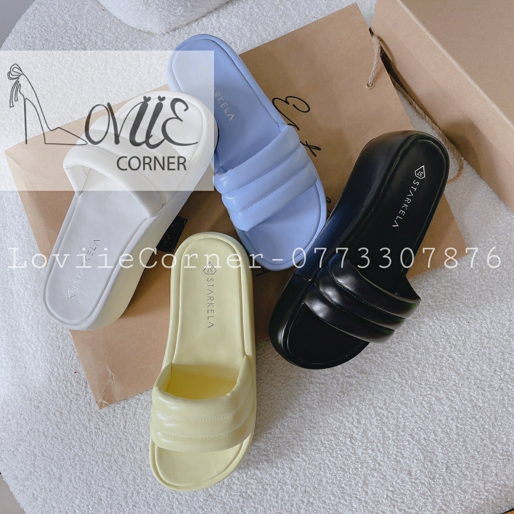 DÉP NỮ LOVIIECORNER - DÉP XUỒNG THỜI TRANG PHONG CÁCH NỮ TÍNH QUAI NGANG BẢN TO ĐẾ BẰNG D220857