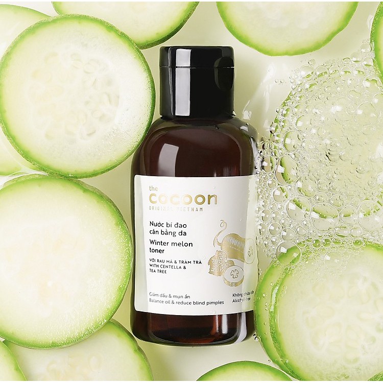 Nước Cân Bằng Cocoon Bí Đao - Winter Melon Toner Cân Bằng Độ pH, Giảm Dầu & Mụn Ẩn