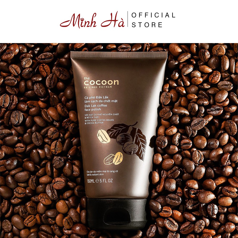 Tẩy da chết mặt Cocoon từ cà phê Đắk Lắk 150ml giúp da sáng mịn, đều màu